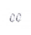 Aliança Plana Or Blanc 18kt Mat Esquerda