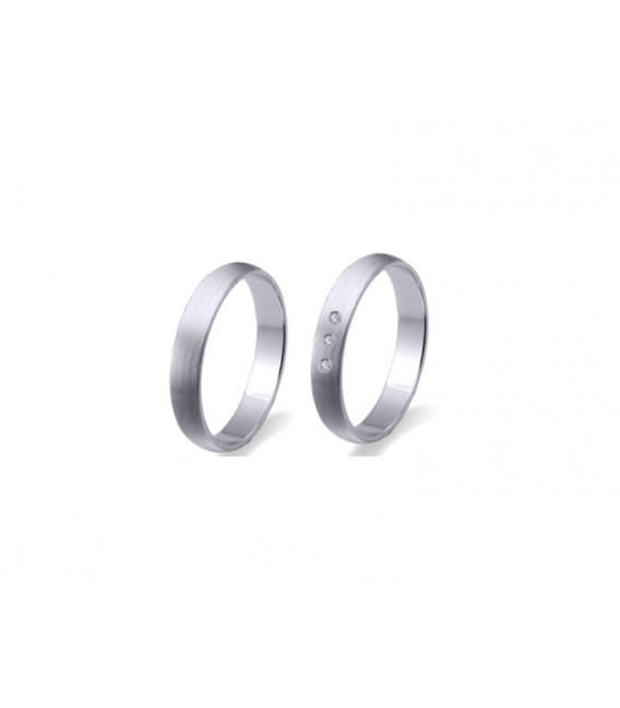 Aliança Or Blanc 18kt