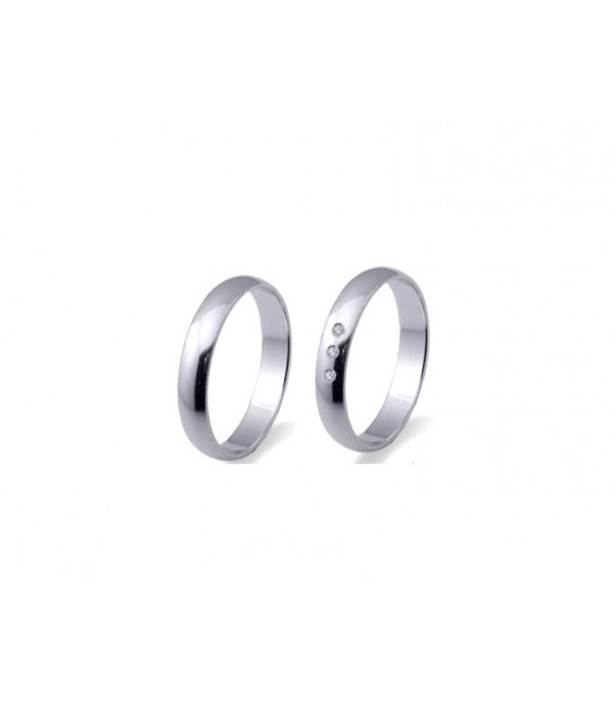 Aliança Or Blanc 18kt