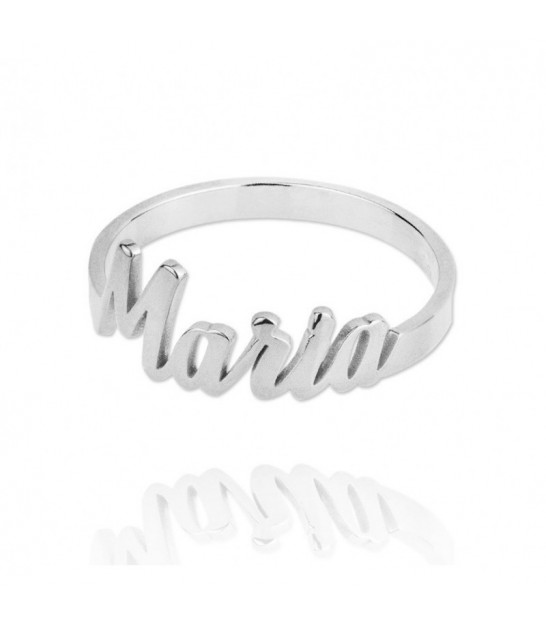 Anell Nom Personalizable Plata "Carrie "