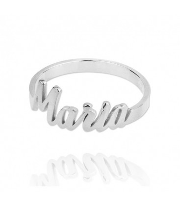 Anell Nom Personalizable Plata "Carrie "