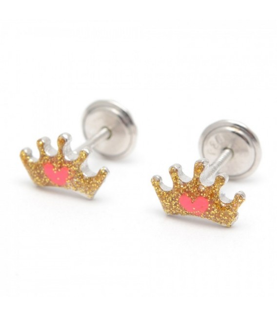 Pendientes Corona Niña