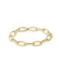 Polsera d’Or Groc amb Anelles Ovalades – Alta Joieria