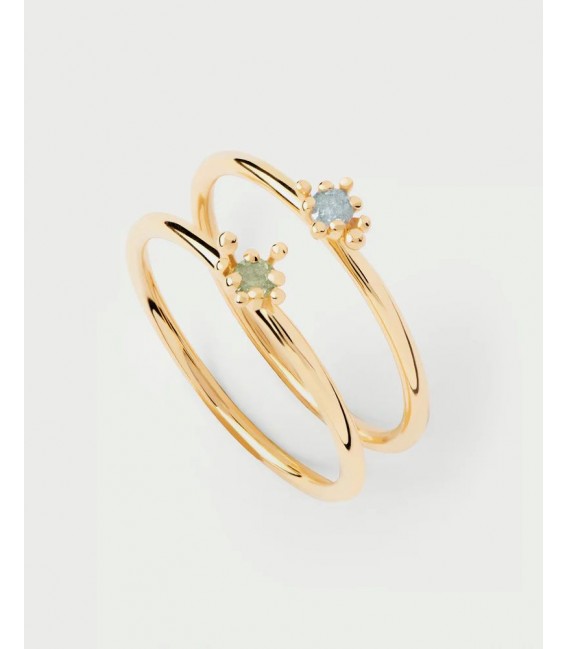 Set anillos Fleur PDPAOLA