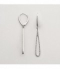 Pendientes Largos en Oro Blanco con Diamantes – Novia
