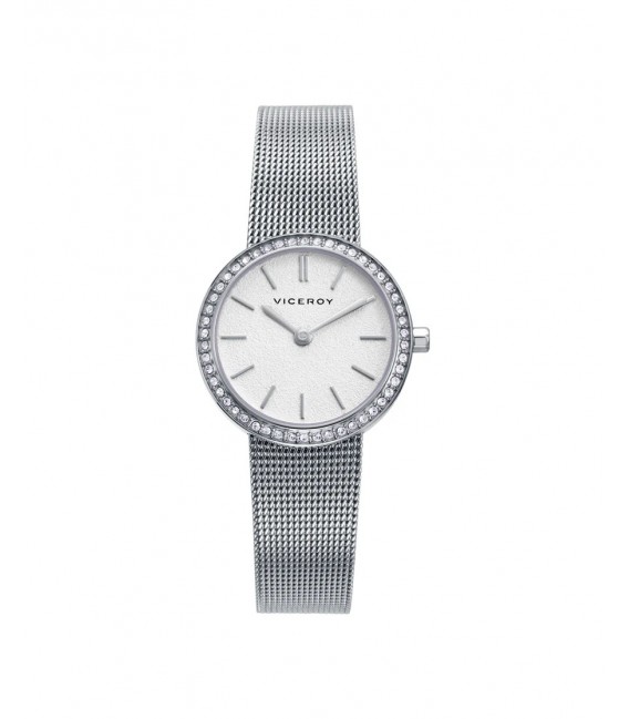 Reloj mujer Viceroy acero bisel circonitas malla milanesa 401346-37