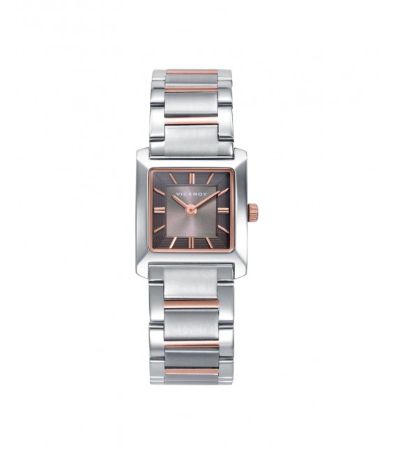 Reloj mujer Viceroy acero bitono esfera gris IP rosa 41162-17