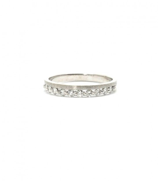 Anell Or Blanc 18kt 10 Diamants