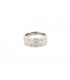 Anillo Oro Blanco 18kt Grueso 22 Diamantes Mujer