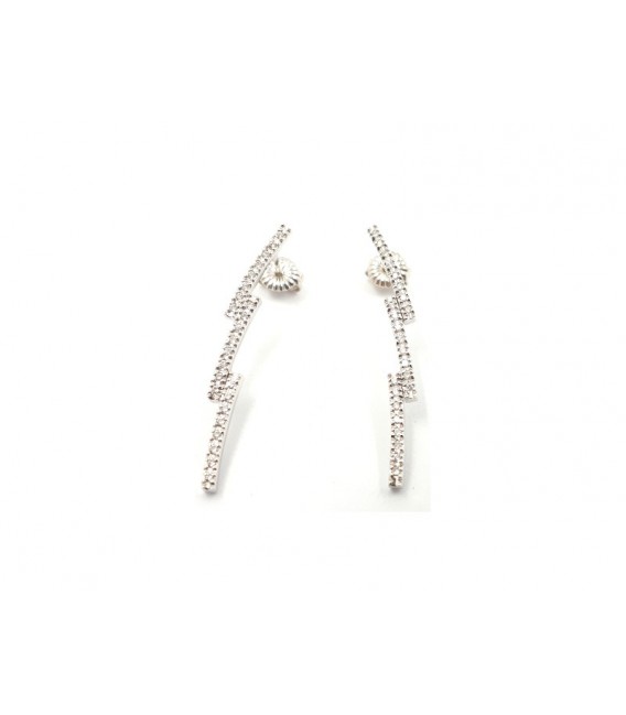 Arracades Llamp Or Blanc 18kt Diamants