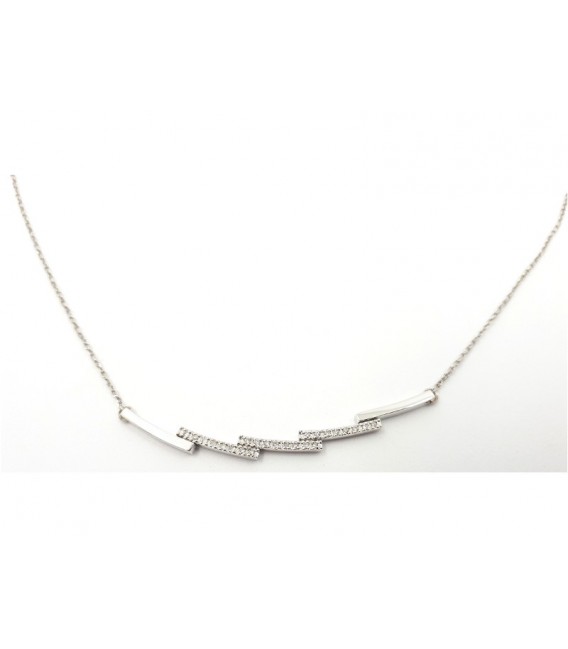 Collar Llamp Or blanc 18kt Diamants