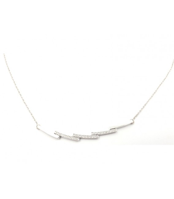 Collar Llamp Or blanc 18kt Diamants