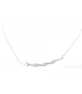 Collaret Raig en Or Blanc 18K amb Diamants